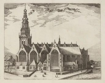 The south side of the Oude Kerk and its churchyard, 1613-1648