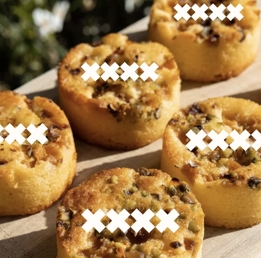 Pastries under the cross-stitch pattern
