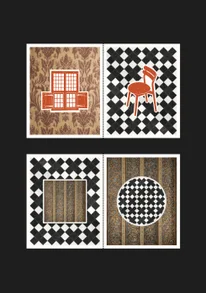 Four pattern studies from the interior, squared up