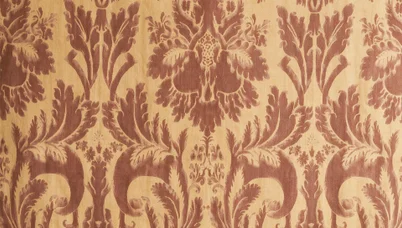 Damask wallcovering from the sacristy